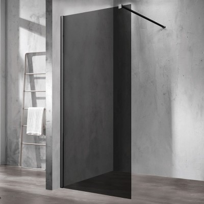 Душевая перегородка Vincea Walk-In 90 VSW-1H900CGB профиль черный, тонированное стекло