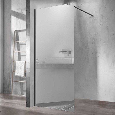 Душевая перегородка Vincea Walk-In 90 VSW-1H900MRGM вороненая сталь, зеркальное стекло