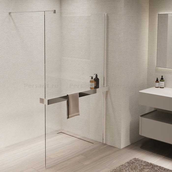 Душевая перегородка Vincea Walk-In 110 VSW-1HR110CL профиль хром, прозрачное стекло