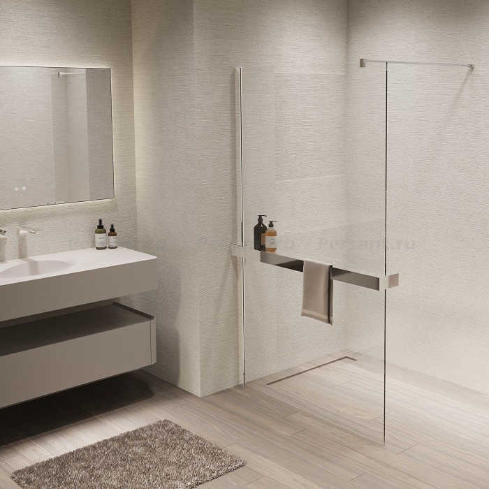 Душевая перегородка Vincea Walk-In 110 VSW-1HR110CL профиль хром, прозрачное стекло