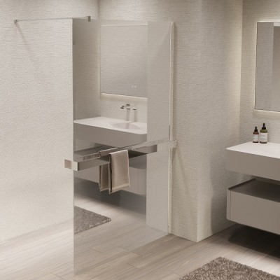Душевая перегородка Vincea Walk-In 90 VSW-1HR900MR профиль хром, зеркальное стекло