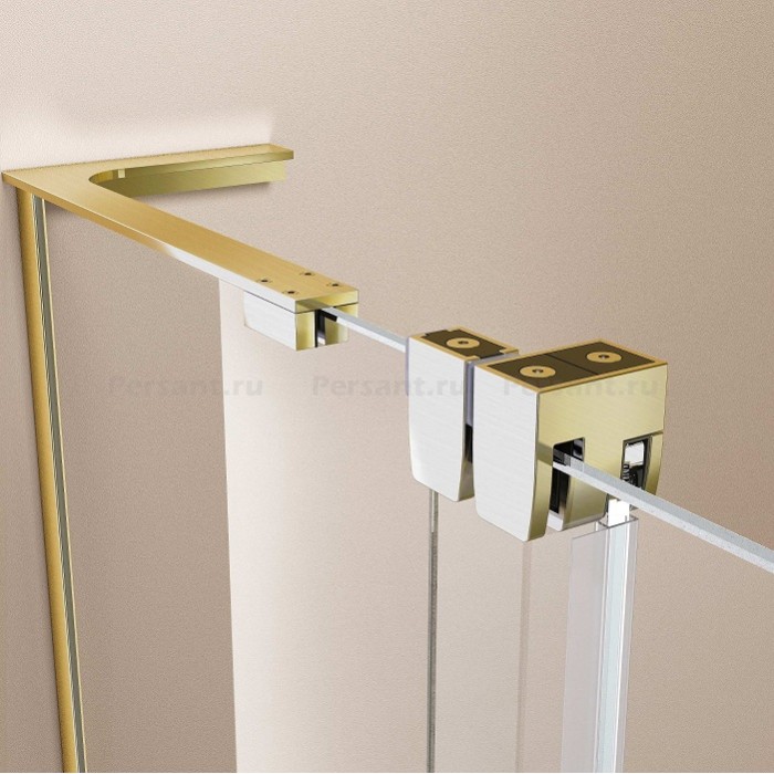 Душевая перегородка Vincea Walk-In 120 VSW-4WSL120CLG-L золото, прозрачное стекло, левосторонняя