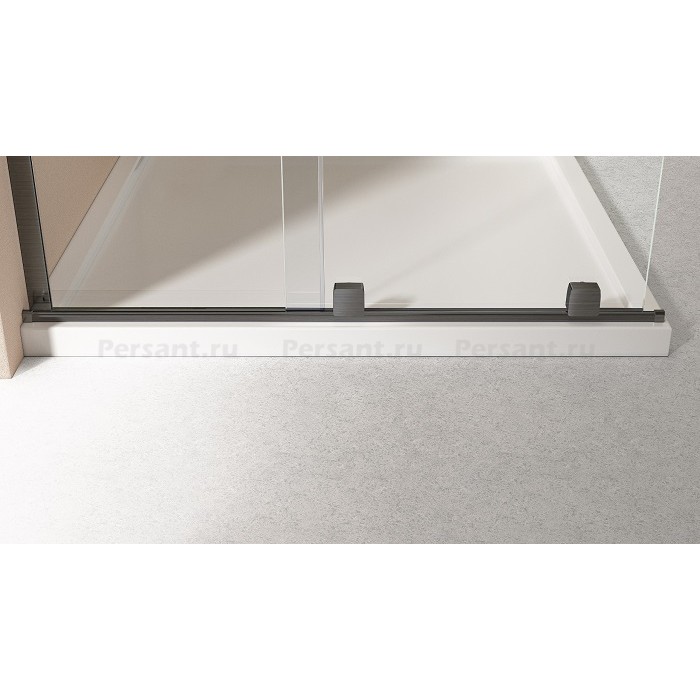 Душевая перегородка Vincea Walk-In 120 VSW-4WSL120CLGM-L вороненая сталь, прозрачное стекло, левосторонняя