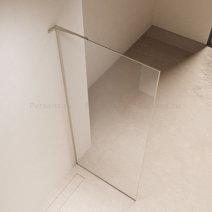 Душевая перегородка Vincea Walk-In 100 VSWL-7HS100CLBN профиль никель, прозрачное стекло