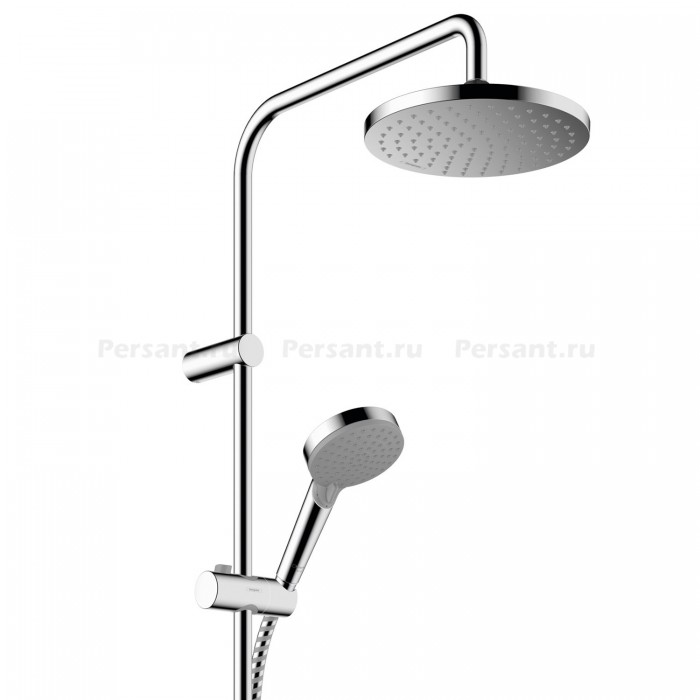 Душевая стойка для ванны Hansgrohe Vernis Blend 200 1jet 26079000 EcoSmart c термостатом, хром