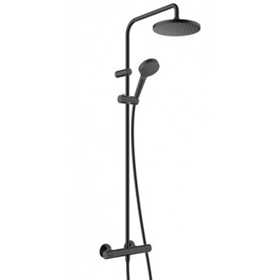 Душевая стойка Hansgrohe Vernis Blend Showerpipe 200 1jet 26089670 c термостатом, черная