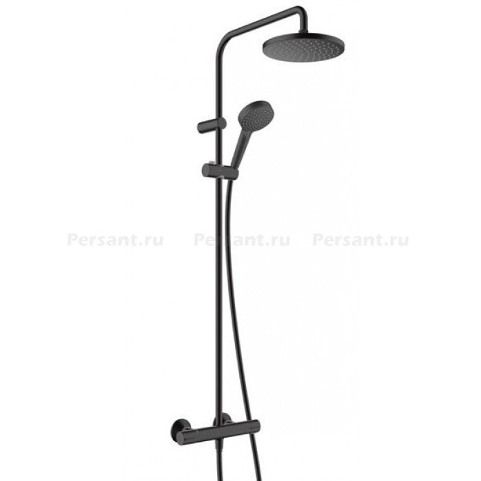 Душевая стойка Hansgrohe Vernis Blend Showerpipe 200 1jet 26089670 c термостатом, черная