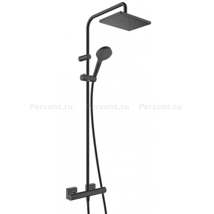 Душевая стойка Hansgrohe Vernis Shape Showerpipe 230 1jet 26286670 c термостатом, черная