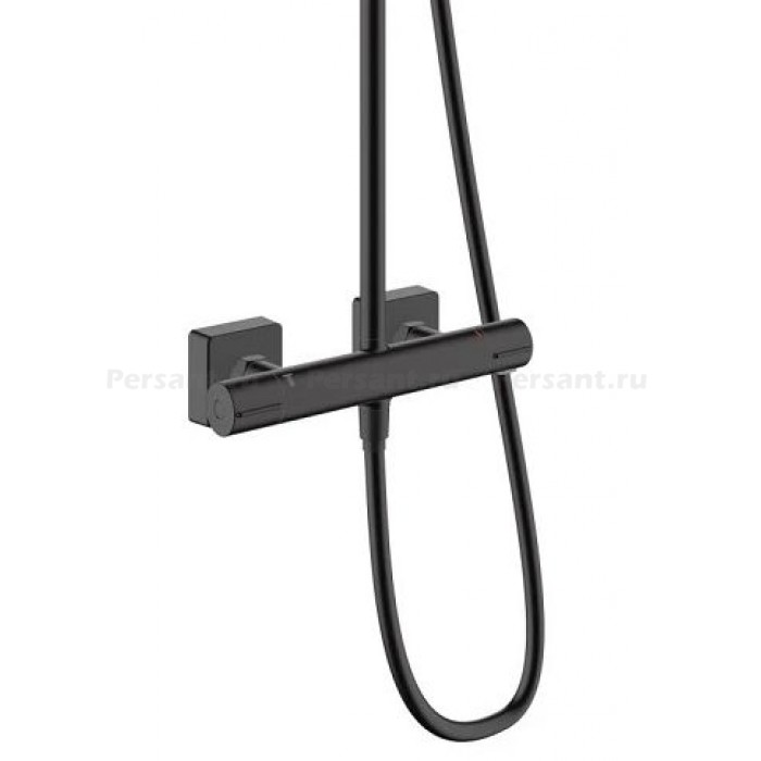 Душевая стойка Hansgrohe Vernis Shape Showerpipe 230 1jet 26286670 c термостатом, черная