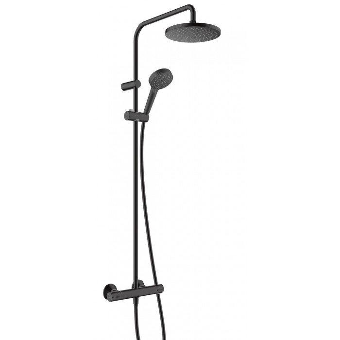 Душевая стойка Hansgrohe Vernis Blend 200 1jet 26276670 с термостатом, черная