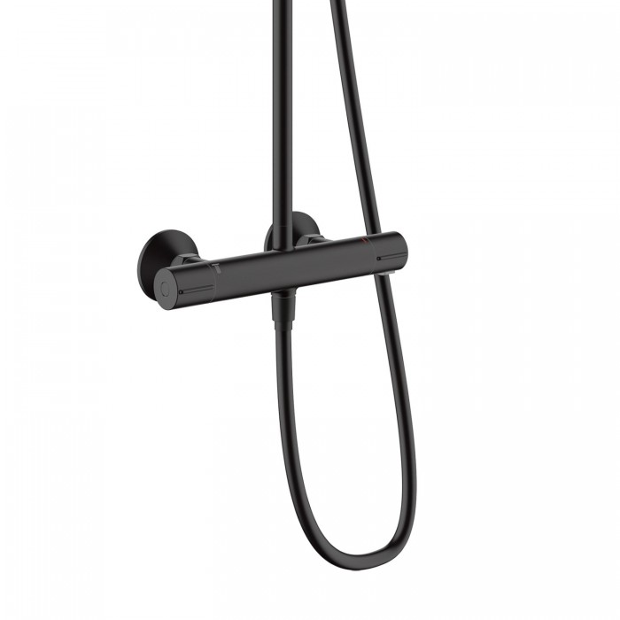 Душевая стойка Hansgrohe Vernis Blend 200 1jet 26276670 с термостатом, черная