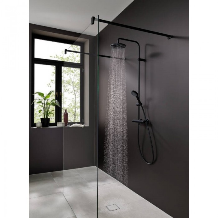 Душевая стойка Hansgrohe Vernis Blend 200 1jet 26276670 с термостатом, черная
