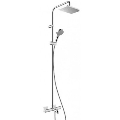 Душевая стойка Hansgrohe Vernis Shape 230 1jet 26098000 EcoSmart c термостатом, хром