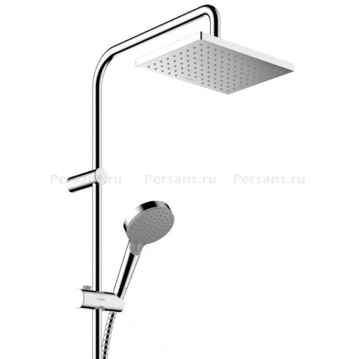 Душевая стойка Hansgrohe Vernis Shape 230 1jet 26097000 EcoSmart c термостатом, хром