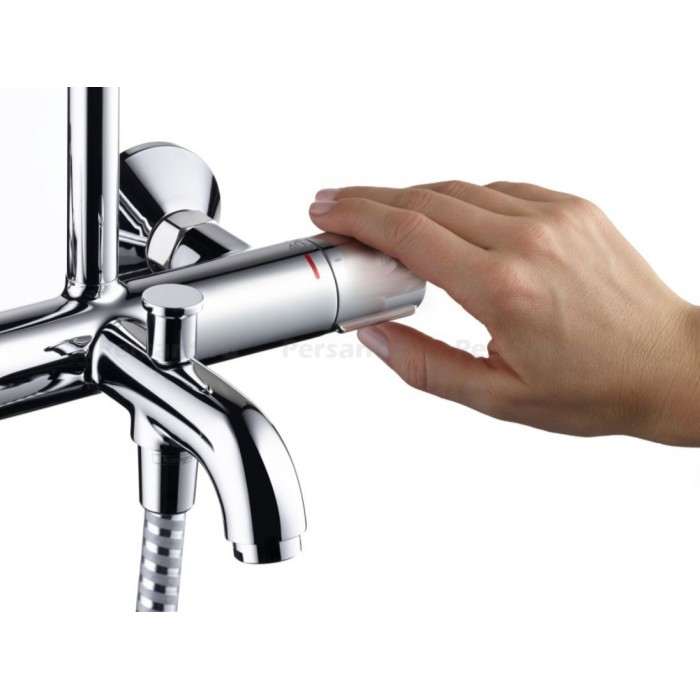 Душевая стойка Hansgrohe Vernis Shape 230 1jet 26098000 EcoSmart c термостатом, хром