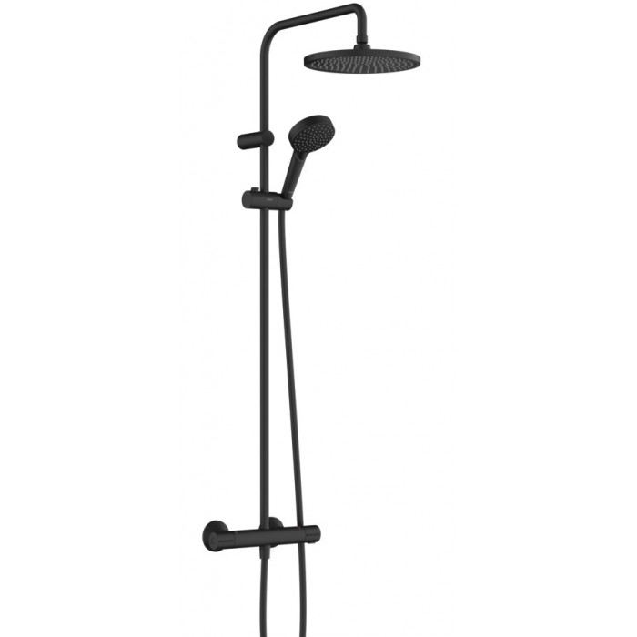 Душевая стойка Hansgrohe Vernis Blend 240 1jet 26426670 с термостатом, черная