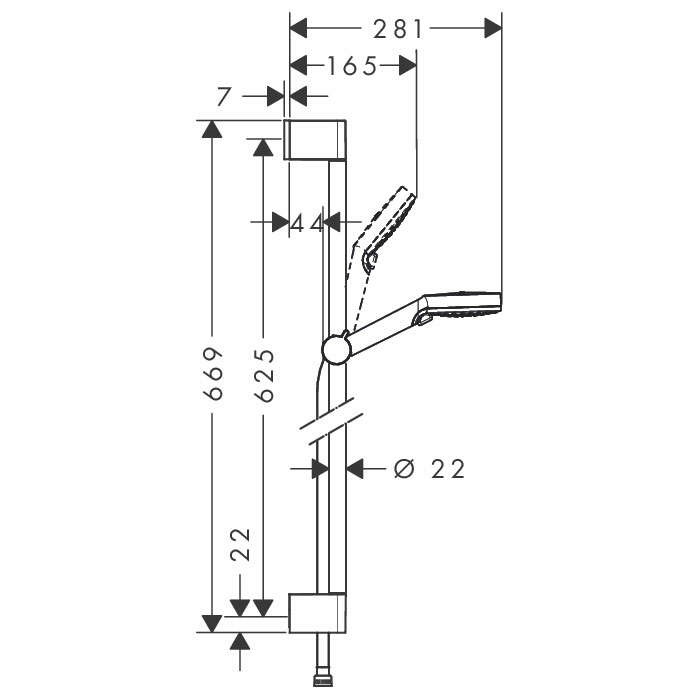 Душевой гарнитур Hansgrohe Crometta 100 2jet Vario 26532400 хром