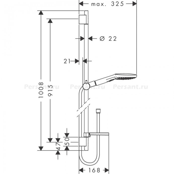 Душевой гарнитур Hansgrohe Raindance Select E 120 3jet 26621000 хром