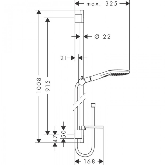 Душевой гарнитур Hansgrohe Raindance Select E 120 3jet 26621400 белый/хром
