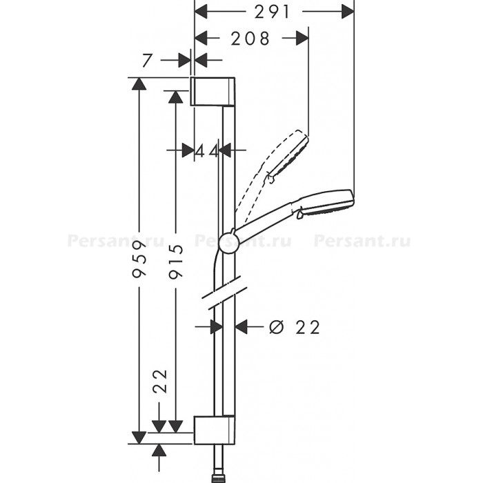 Душевой гарнитур Hansgrohe Crometta 100 3jet Multi 26656400 хром