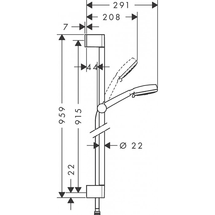 Душевой гарнитур Hansgrohe Crometta 100 2jet Vario 26536400 хром