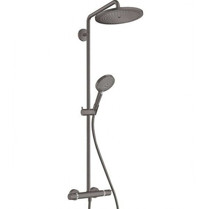 Душевая стойка Hansgrohe Croma Select S 280 26890340 с термостатом, шлифованный черный хром
