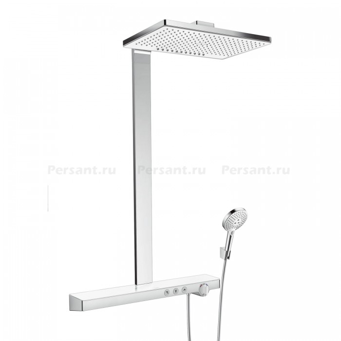 Душевая стойка Hansgrohe 460 2jet EcoSmart 27109400 с термостатом, белый/хром