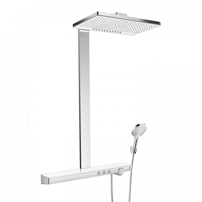 Душевая стойка Hansgrohe 460 2jet EcoSmart 27109400 с термостатом, белый/хром