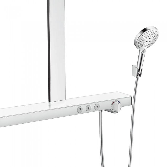 Душевая стойка Hansgrohe 460 2jet EcoSmart 27109400 с термостатом, белый/хром