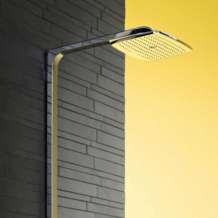 Душевая стойка Hansgrohe Raindance Select E 27112400 с термостатом, белый/хром