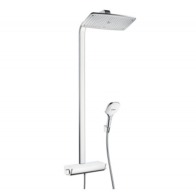 Душевая стойка Hansgrohe Raindance Select E 27112400 с термостатом, белый/хром