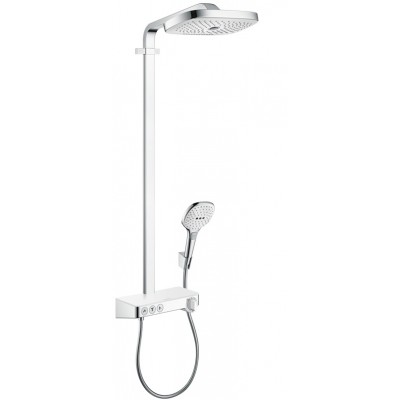 Душевая стойка Hansgrohe Raindance Select E 300 3jet 27127400 с термостатом, белый/хром