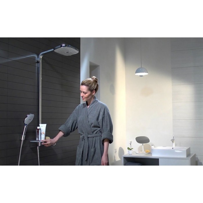 Душевая стойка Hansgrohe Raindance Select E 300 3jet 27127400 с термостатом, белый/хром