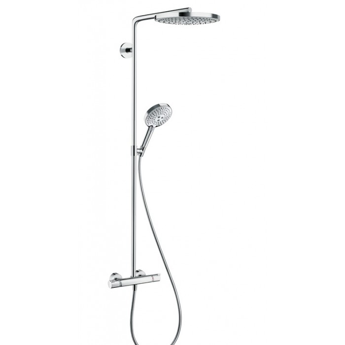 Душевая стойка Hansgrohe Raindance Select S 240 2jet 27129400 с термостатом, белый/хром