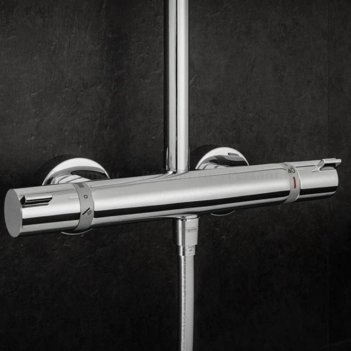 Душевая стойка Hansgrohe 27185000 Croma 220 Showerpipe с термостатом, хром