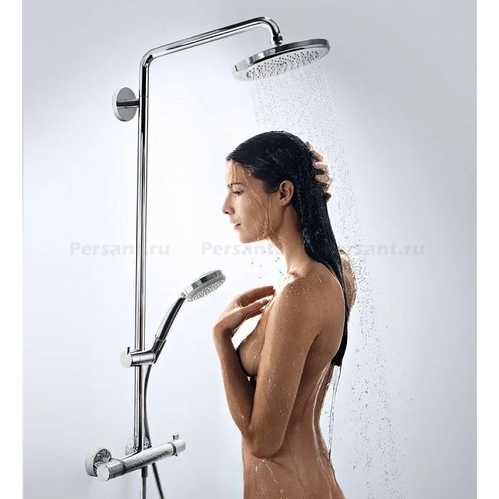 Душевая стойка Hansgrohe 27185000 Croma 220 Showerpipe с термостатом, хром