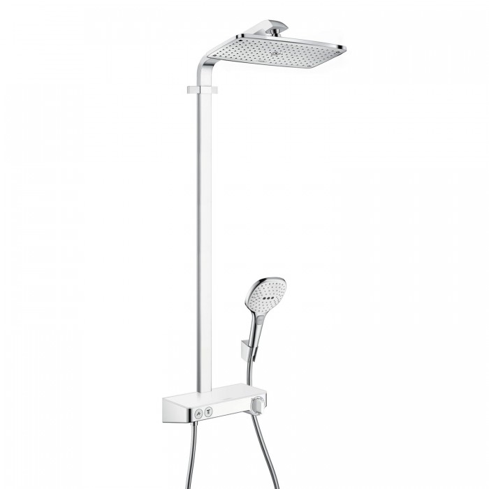 Душевая стойка Hansgrohe Raindance Select E 360 1jet 27288400 с термостатом, белый/хром