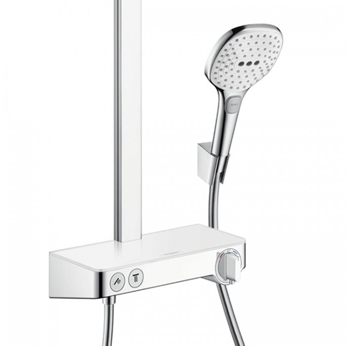 Душевая стойка Hansgrohe Raindance Select E 360 1jet 27288400 с термостатом, белый/хром