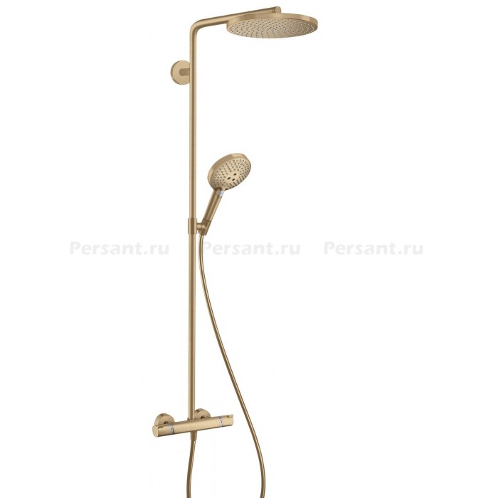 Душевая стойка Hansgrohe Raindance Select S 240 1jet 27633140 с термостатом, шлифованная бронза