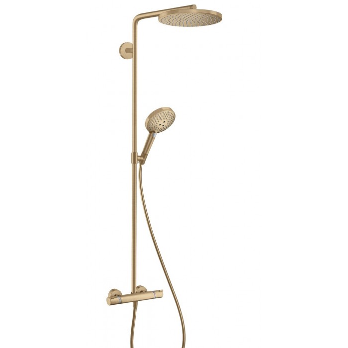Душевая стойка Hansgrohe Raindance Select S 240 1jet 27633140 с термостатом, шлифованная бронза