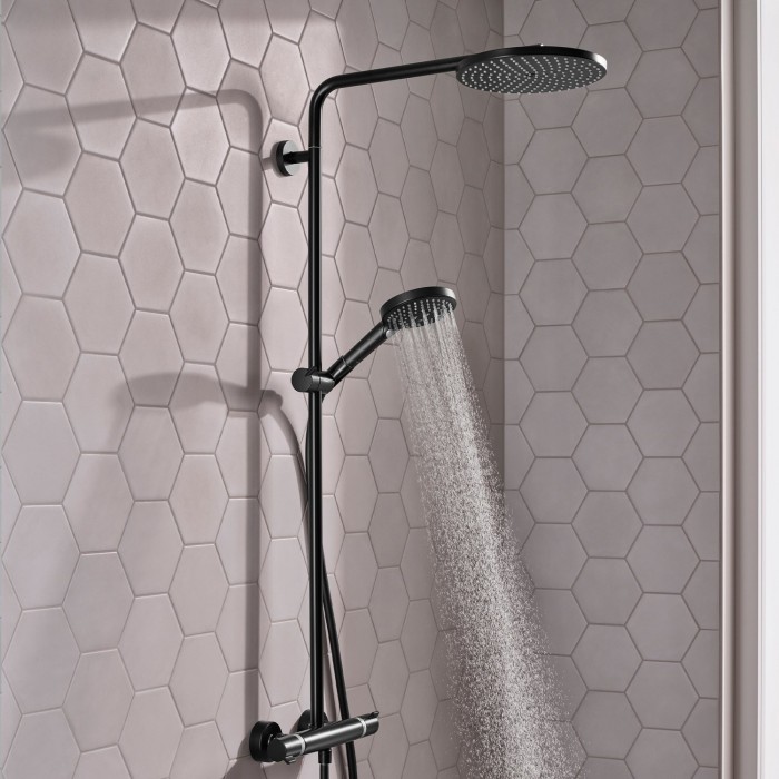 Душевая стойка Hansgrohe Raindance Select S 240 1jet 27633670 с термостатом, черная