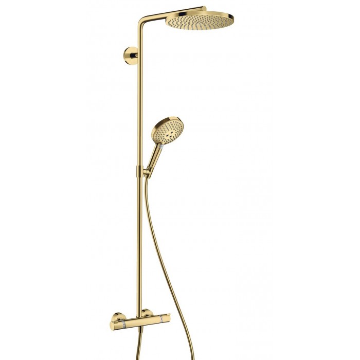 Душевая стойка Hansgrohe Raindance Select S 240 1jet 27633990 с термостатом, золото