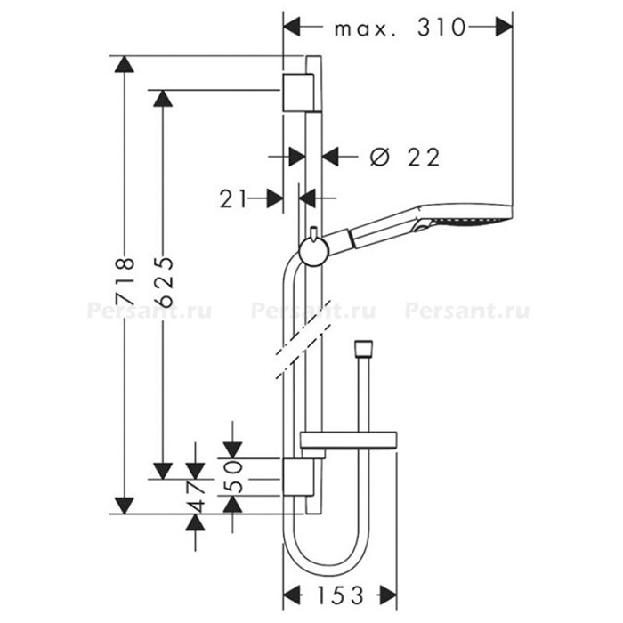 Душевой гарнитур Hansgrohe Raindance Select E 120 3jet 26620000 хром