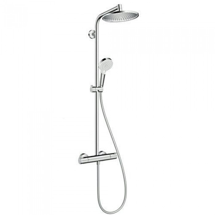 Душевая стойка hansgrohe Crometta S 240 Showerpipe EcoSmart 27268000 с термостатом