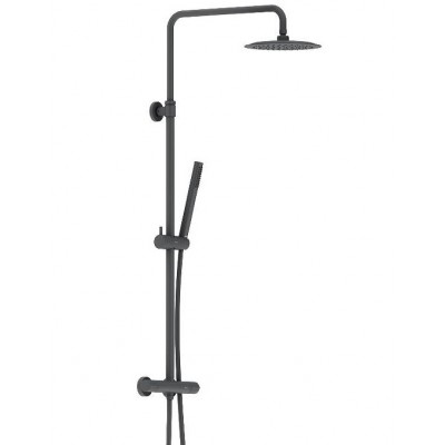 Душевая стойка Damixa Scandinavian Pure 936800300 с термостатом, черная