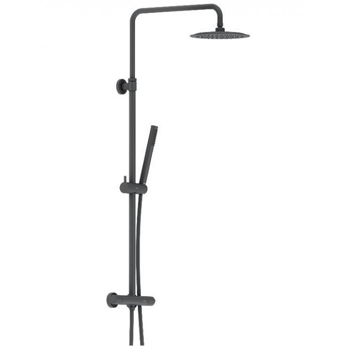 Душевая стойка Damixa Scandinavian Pure 936800300 с термостатом, черная