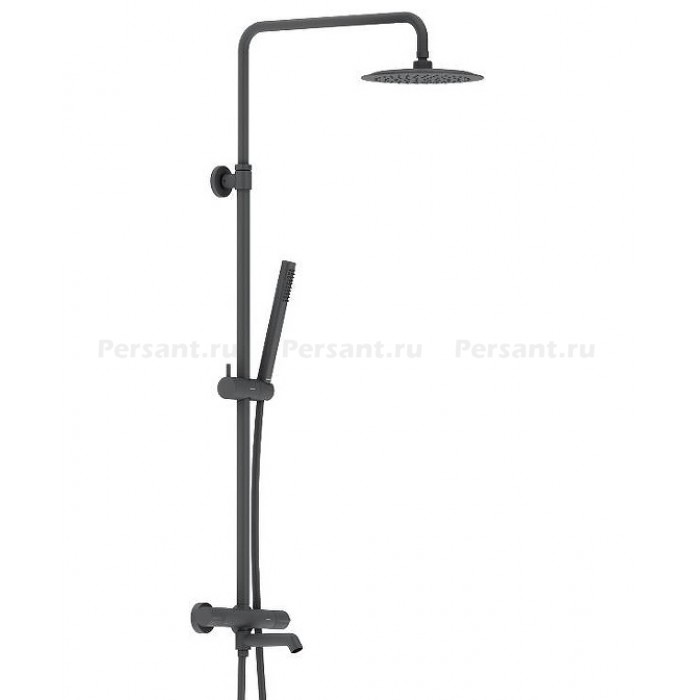 Душевая стойка Damixa Scandinavian Pure 936810300 с термостатом, черная