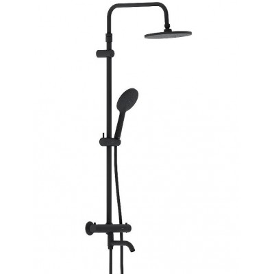 Душевая стойка Damixa Jupiter 977810300 с термостатом, черная