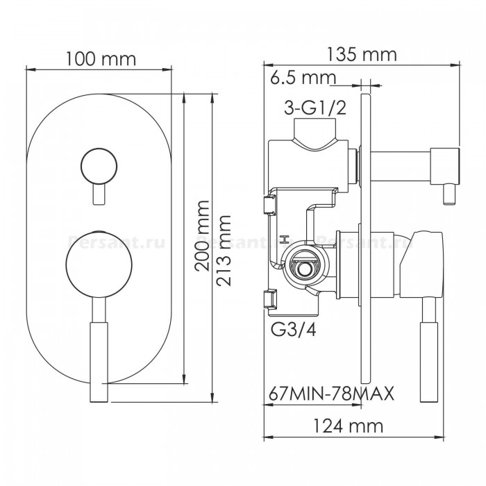 Душевой комплект WasserKRAFT Main A16169 хром