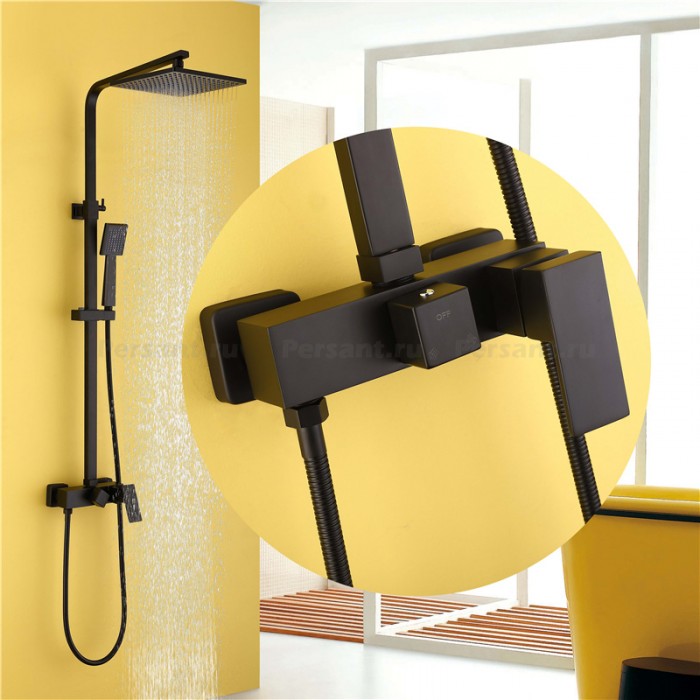 Душевая стойка ABBER Daheim AF8220B без излива, черный